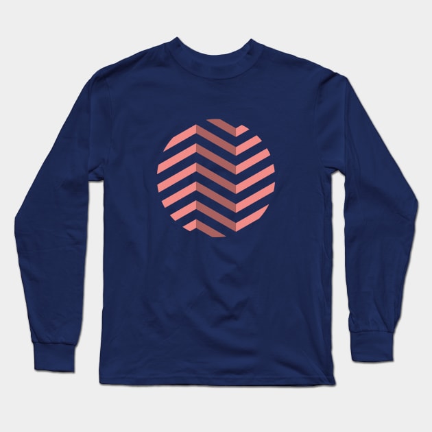 zigzag Circle Long Sleeve T-Shirt by JuanMedina